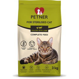 PETNER STERILISED CAT POULTRY WITH LAMB kassitoit 8kg