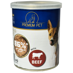 Premium Pet lihapasteet veiselihaga koeratoit 8x360g