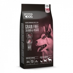 Prima Dog GRAIN FREE täistoit lõhe-kartul täiskasvanud koertele 10kg