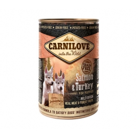 Carnilove koeratoit Wild Meat Salmon & Turkey for Puppies 6x400g
